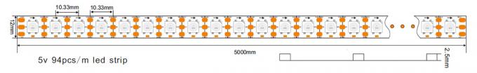 Lumières de bande flexibles accessibles d'APA102 Digital RVB LED APA102C IC incorporé
