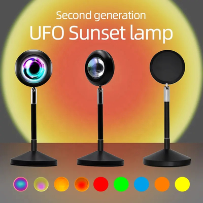 Télécommande Photographie moderne Changement de couleur Lumière du coucher du soleil Lampes de projecteur arc-en-ciel USB