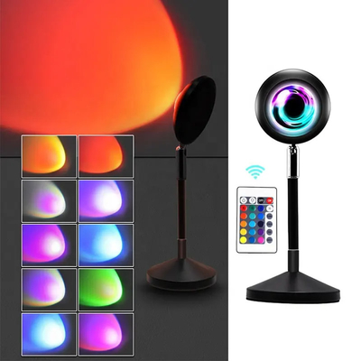 Télécommande Photographie moderne Changement de couleur Lumière du coucher du soleil Lampes de projecteur arc-en-ciel USB