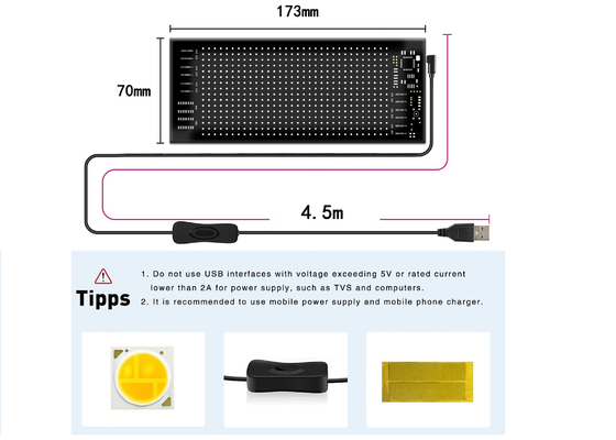 Panneau de signalisation LED flexible 16*32 Contrôle d'application affichage de défilement de message programmable Panneau LED de voiture flexible