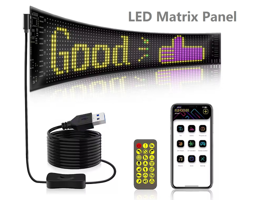 Écran LED souple Publicité de marque Affichage promotionnel Couleur RVB APP Smart Programmeable Intérieur Panneau LED