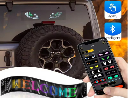 Écran LED souple Publicité de marque Affichage promotionnel Couleur RVB APP Smart Programmeable Intérieur Panneau LED