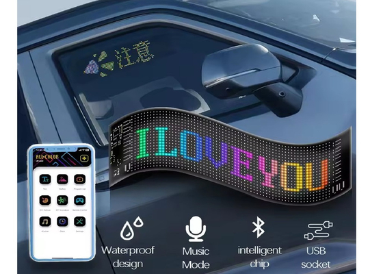 Contrôle APP Écran LED flexible défilement de message personnalisé texte panneau d'affichage LED affichage numérique pour voiture