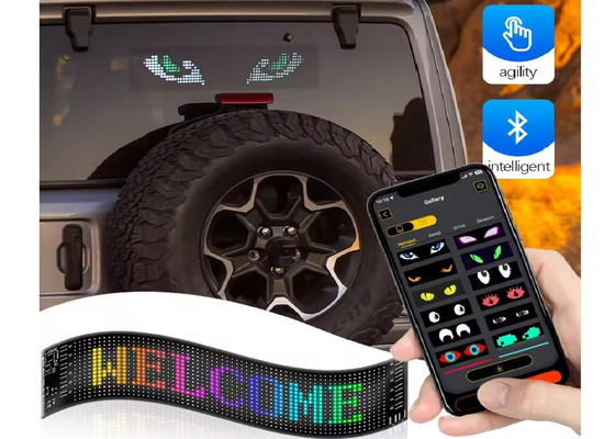 Contrôle APP Écran LED flexible défilement de message personnalisé texte panneau d'affichage LED affichage numérique pour voiture