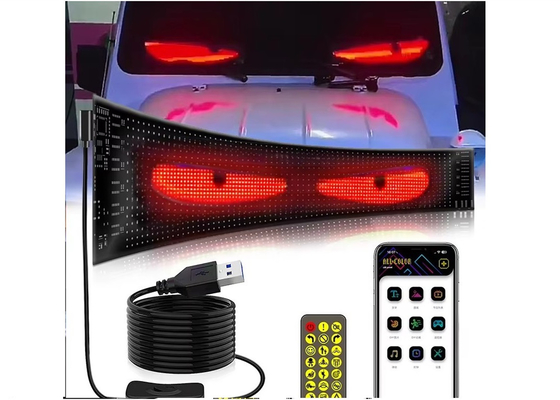 5VDC USB / 2A phare Feu rouge de diable de l'œil du camion pare-brise LED Sign Demon Eye Led phare pour moto