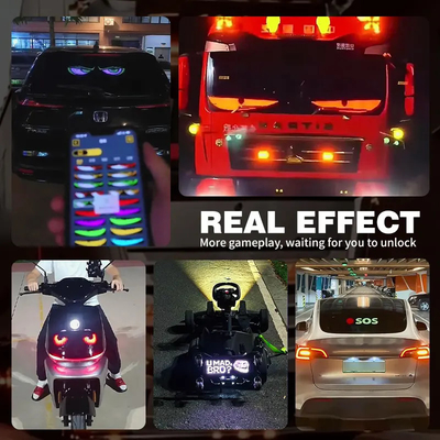 5VDC USB / 2A phare Feu rouge de diable de l'œil du camion pare-brise LED Sign Demon Eye Led phare pour moto