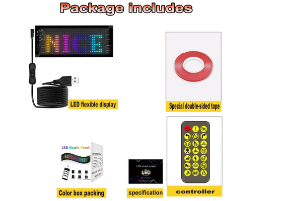 Publicité Panneau d'affichage de voiture à LED en défilement Contrôle d'application programmable Panneaux extérieurs à LED en couleur