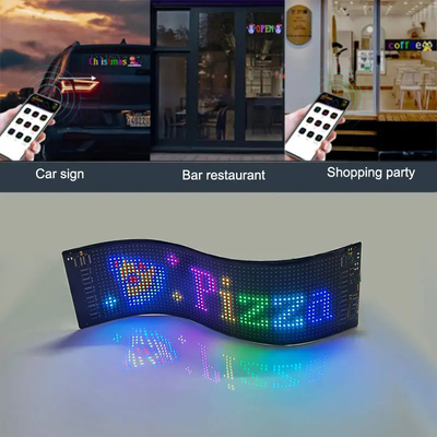 Publicité Panneau d'affichage de voiture à LED en défilement Contrôle d'application programmable Panneaux extérieurs à LED en couleur