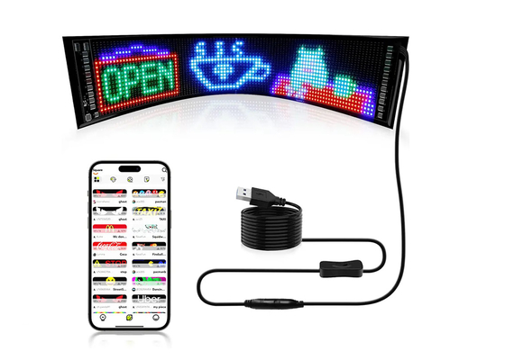 L'écran LED du camion Devil Eye Lumière de voiture Lumière dynamique de camion LED Smart Car Sticker Panneau LED programmable pour le pare-brise du camion
