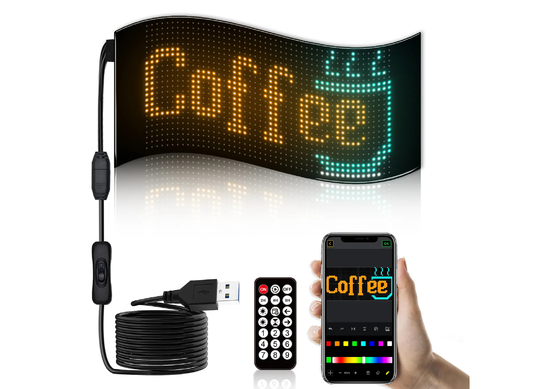 Écran d'affichage de lumière flexible à LED 24*48 APP Contrôle de la publicité automobile Écran Ip65 couleur complète Affichage de la voiture haute définition