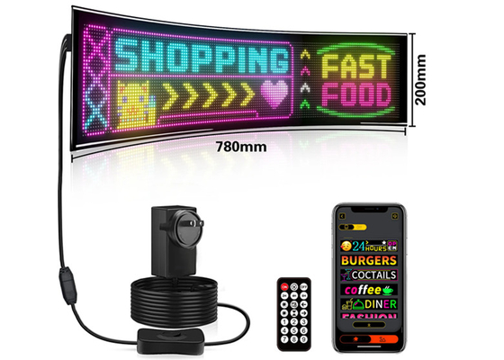 32*160 Affichage de fenêtre à LED à double rangée à couleur complète