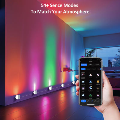 Contrôle par Bluetooth RGBCW Adressable Smart Wall Sconces / Eave Lights Pour la décoration de Noël