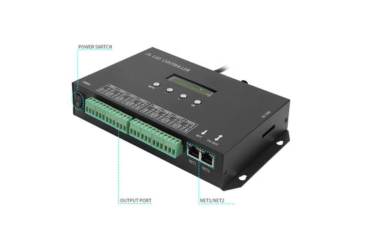 DMX512 Contrôleur LED SPI programmable H807SA 8192 pixels Pour DMX512 WS2811 WS2812B WS2815 APA102 bande à LED