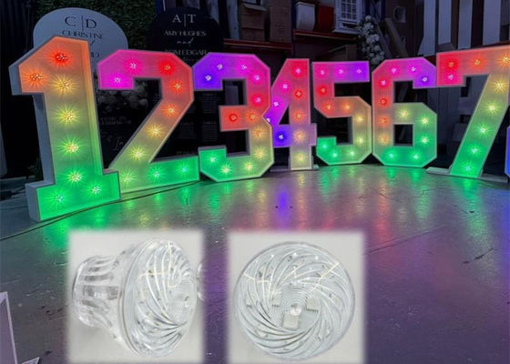 Marquees Letter Led Sign 60mm Cabochon Remote Control RGB Pixel Led Light 24V UCS2903 Funfair Rides Lighting Signage Lighting