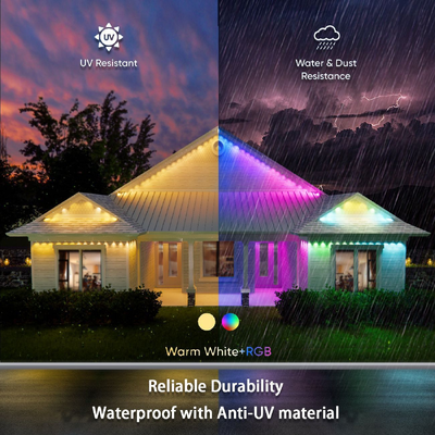 Pixel Light Noël Colorée décoration de la maison 2024 RGB programmable LED forme IP65 éclairage de vacances étanche