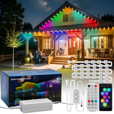 Pixel Light Noël Colorée décoration de la maison 2024 RGB programmable LED forme IP65 éclairage de vacances étanche