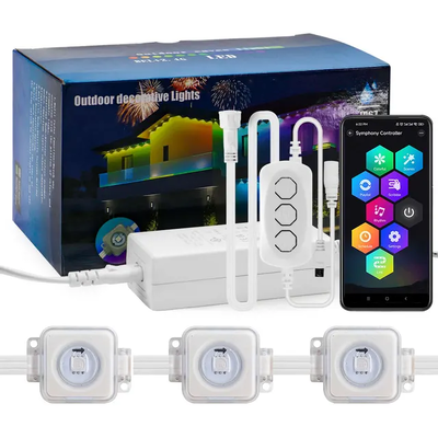 Pixel Light Noël Colorée décoration de la maison 2024 RGB programmable LED forme IP65 éclairage de vacances étanche