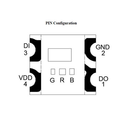 WS2812C Contrôle intelligent LED Source lumineuse intégrée à angle de vision de 180 degrés