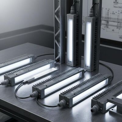 Lampes d'éclairage LED en aluminium IP65 conçues pour les applications industrielles avec source lumineuse LED et boîtier solide
